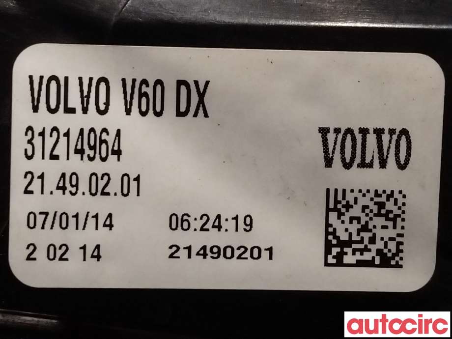 Baklykt høyre til Volvo V60/V60 CC 2013-2018 (Type I, Fase 2)  (VOLVO|31395929|31214964)