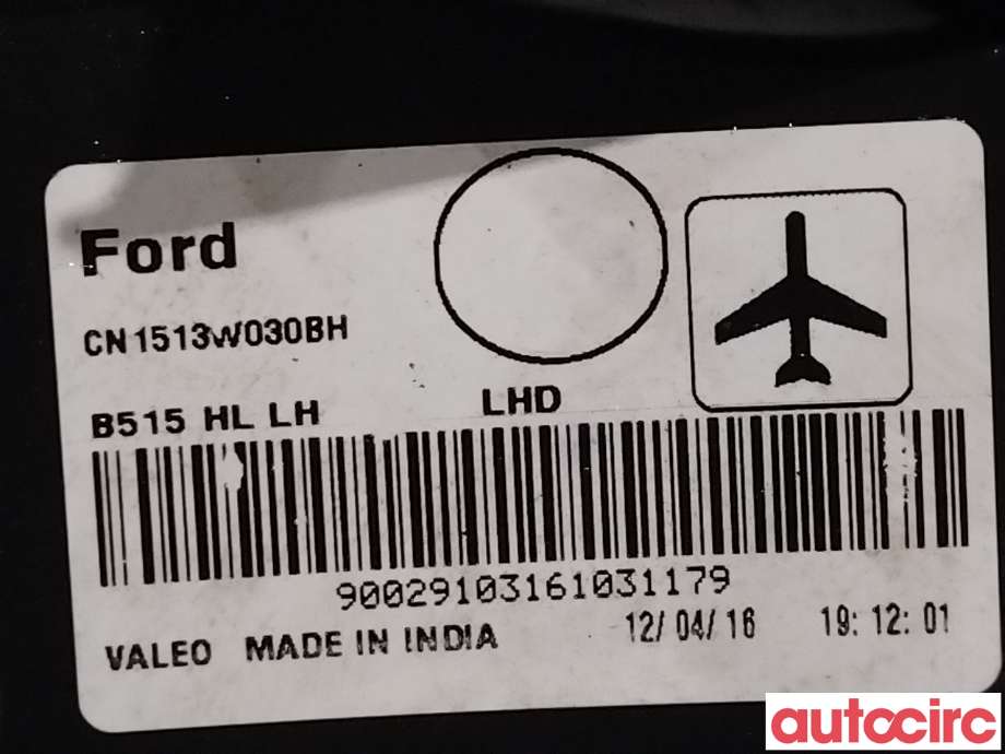 Frontlykt venstre halogen til Ford Ecosport 2016-->> (FORD|2027133|CN1513W030BH)