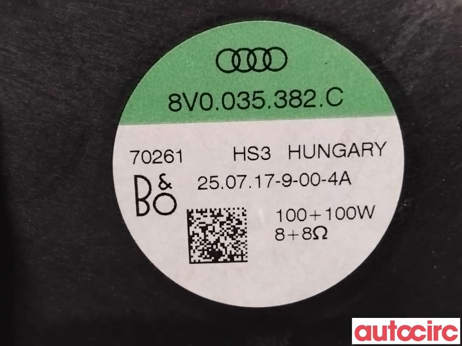 Bilstereo høyttaler til Audi A3 2016-2020 (Type III, Fase 2)  (AUDI|8V0035382C|)