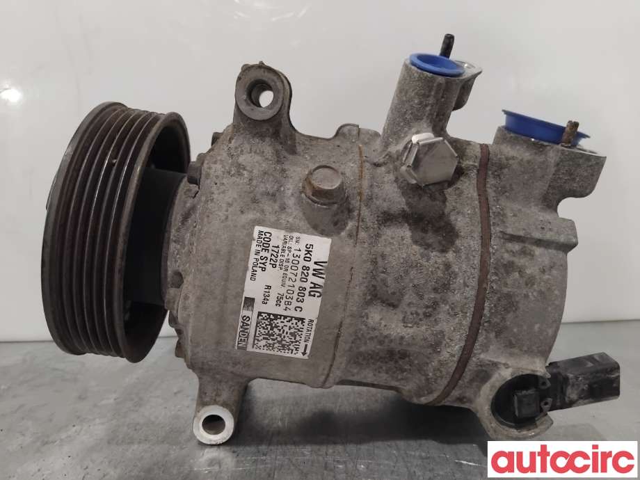 Aircondition kompressor til VW Polo 2014-2017 (Type V, Fase 2)  (VOLKSWAGEN|5K0820803JX|1722|5Q0820803K)