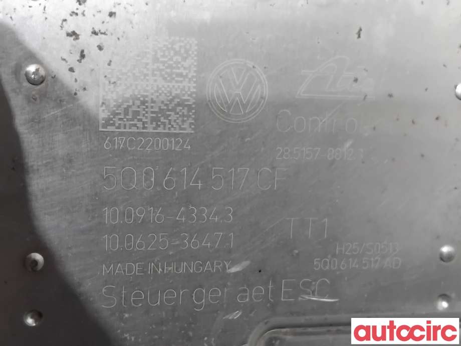 ABS sentral til Škoda Kodiaq 2017-->> (SKODA|5Q0614517CF|100916-43343|5Q0614517FK)