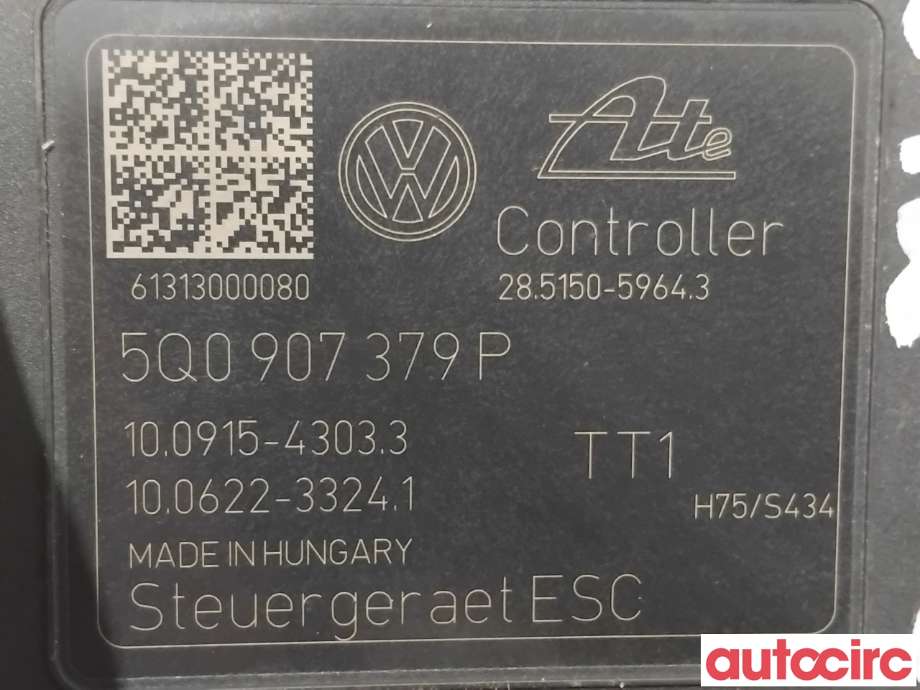 ABS sentral til VW Golf VII 2012-2017 (Fase 1)  (VOLKSWAGEN|5Q0614517CL|100915-43033|5Q0614517N)