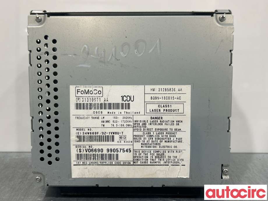 Bilstereo til Volvo XC60 2008-2013 (Type I, Fase 1)  (VOLVO|36050930|31285836)