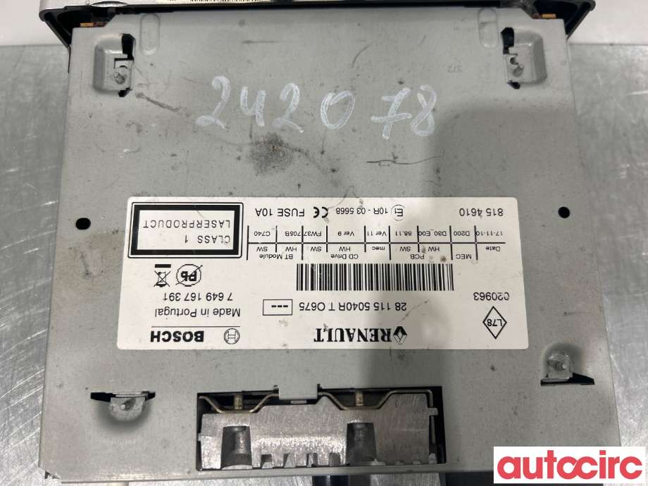 Bilstereo til Renault Megane 2009-2016 Type III (RENAULT|281150743R|281155040R)