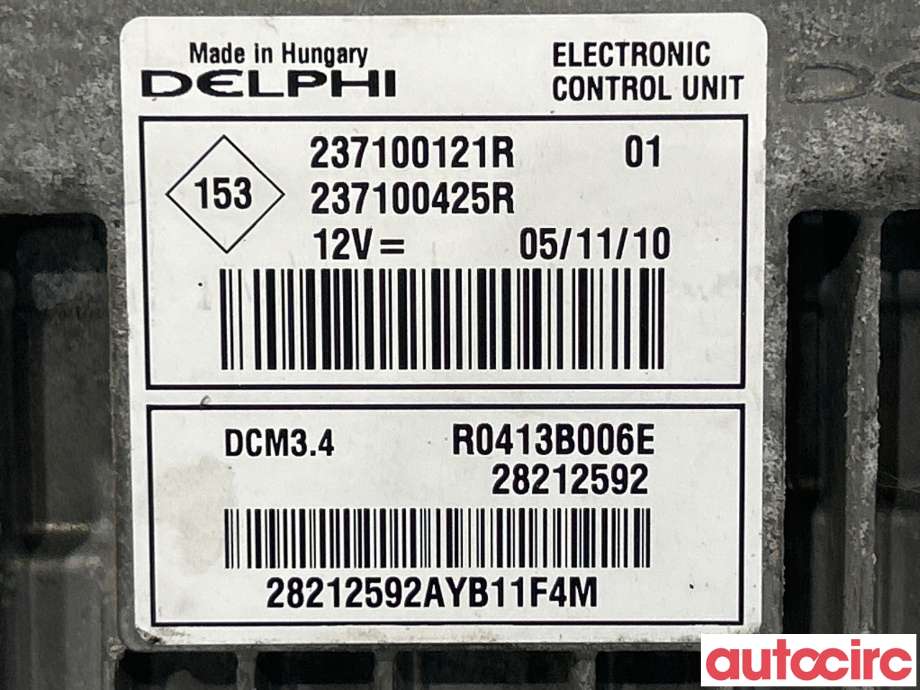 Styreenhet motor til Renault Megane 2009-2016 Type III  (RENAULT|237100425R)