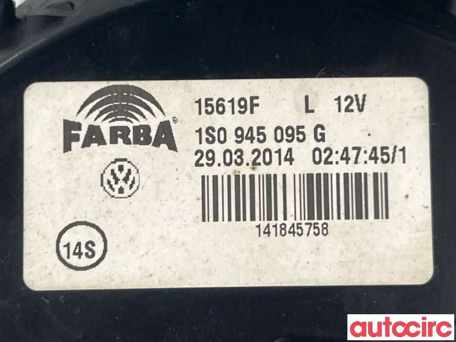 Baklykt venstre til VW E-Up 2013-2019  (VOLKSWAGEN|1S0945095G)