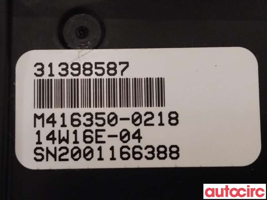 Varmeapparat betjening til Volvo V60/V60 CC 2013-2018 (Type I, Fase 2)  (VOLVO|31443425|31398587)
