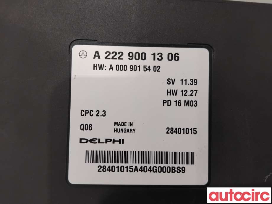 Styreenhet diverse til Mercedes C-Klasse 2014-2018 (Fase 1) (W205) (W205) (MERCEDES|A2229001306|28401015)