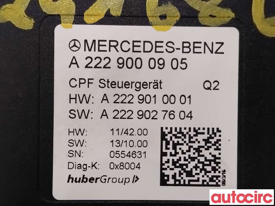 Styreenhet diverse til Mercedes C-Klasse 2014-2018 (Fase 1) (W205) (W205) (MERCEDES|A2229000905||A2229008522)