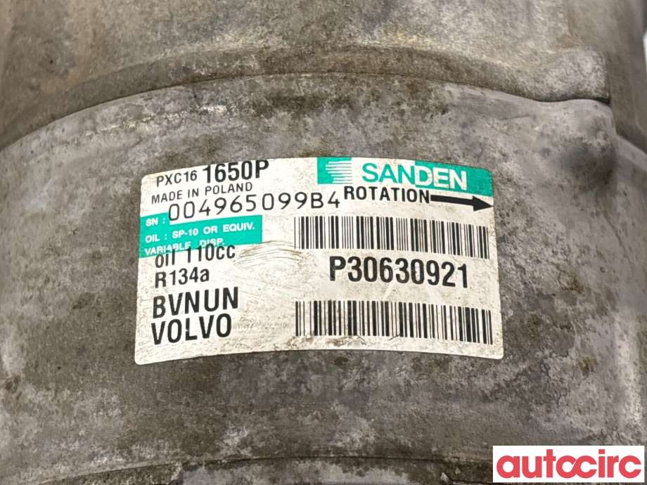 Aircondition kompressor til Volvo XC60 2008-2013 (Type I, Fase 1)  (VOLVO|36011358|)