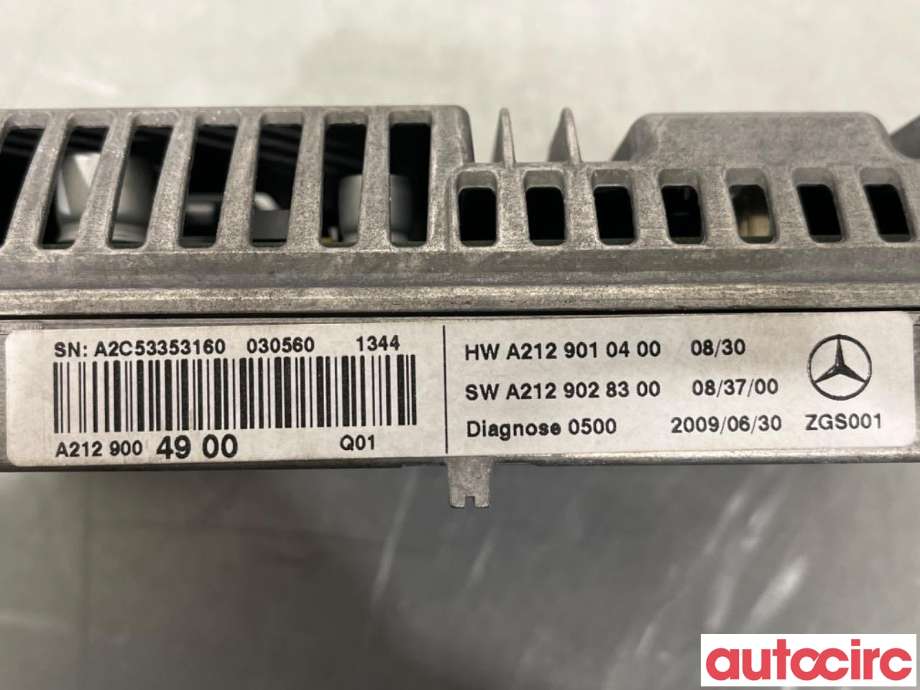 Multimedia display (MCU - Media Controller Unit) til Mercedes E-Klasse 2009-2013 (Fase 1) (W212) (W212) (MERCEDES|A2129009122|A2C53353160|A2129004900)