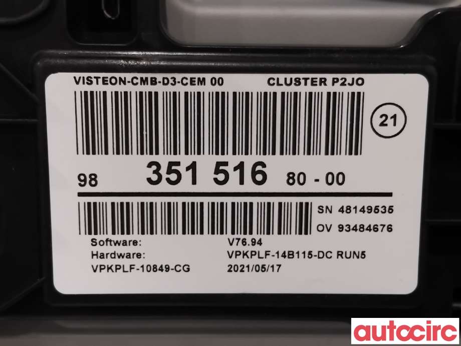 Instrumentpanel til Opel Corsa F 2019-->>  (OPEL|9835151680|VPKPLF-14B115-DC)