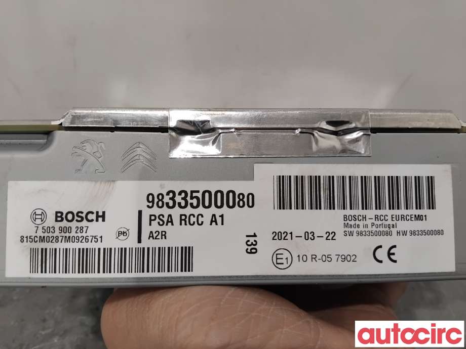 Bilstereo til Opel Corsa F 2019-->>  (OPEL|NO NR|7503900287|9833500080)
