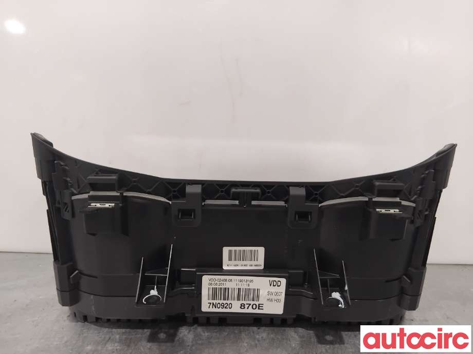 Instrumentpanel til VW Sharan 2010-->> (Type II)  (VOLKSWAGEN|7N0920870EX|A2C53411891|7N0920870E)