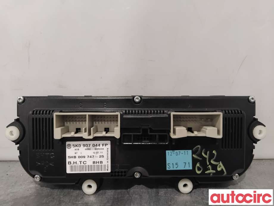 Varmeapparat betjening til VW Sharan 2010-->> (Type II) (VOLKSWAGEN|5K0907044FP|5HB009747-25)