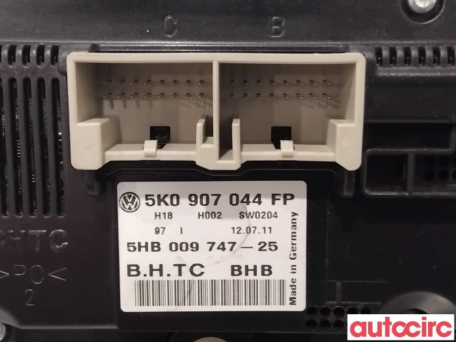 Varmeapparat betjening til VW Sharan 2010-->> (Type II) (VOLKSWAGEN|5K0907044FP|5HB009747-25)