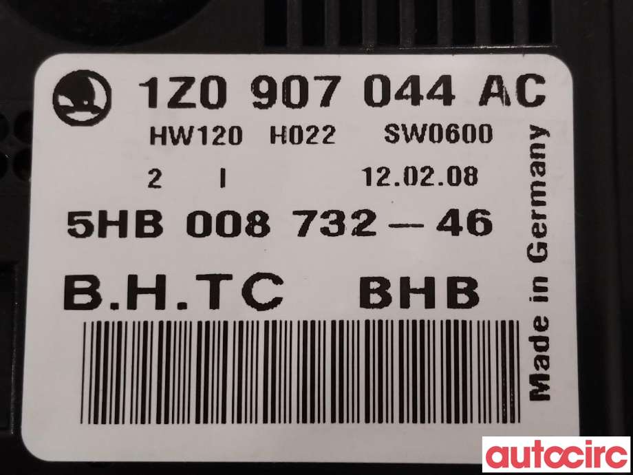 Varmeapparat betjening til Škoda Octavia 2005-2008 (Type II, Fase 1)  (SKODA|1Z0907044AC)