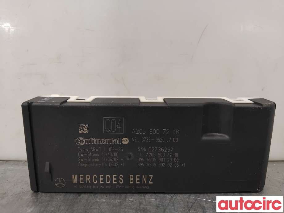 Styreenhet elektrisk bakluke til Mercedes C-Klasse 2014-2018 (Fase 1) (W205) (W205) (MERCEDES|A2059007218|A2C733-9620700)