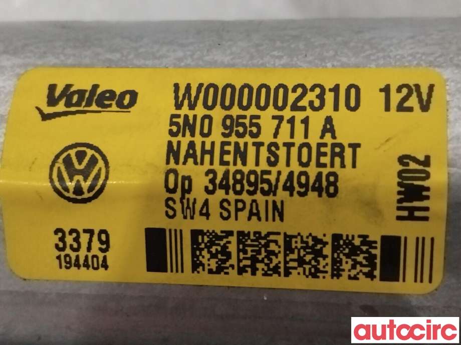 Viskermotor bakrute til VW Tiguan 2007-2011 (Type I, Fase 1)  (VOLKSWAGEN|5N0955711A)