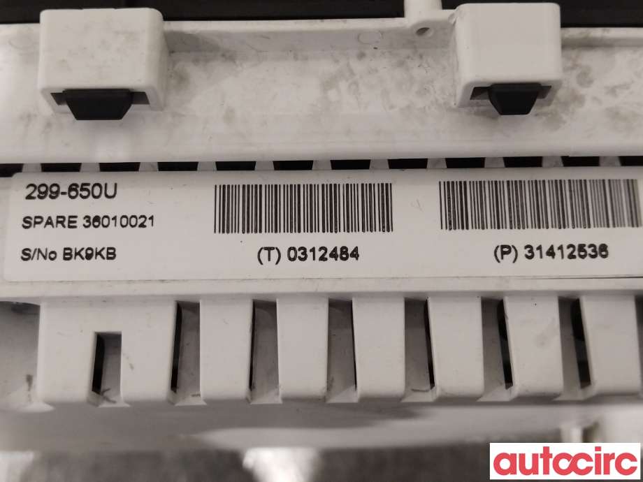 Instrumentpanel til Volvo V60/V60 CC 2013-2018 (Type I, Fase 2)  (VOLVO|36010021|31412536)