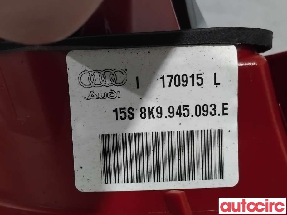 Baklykt venstre indre til Audi A4 2007-2014 (Type IV) (B8) (B8) (AUDI|8K9945093E|)