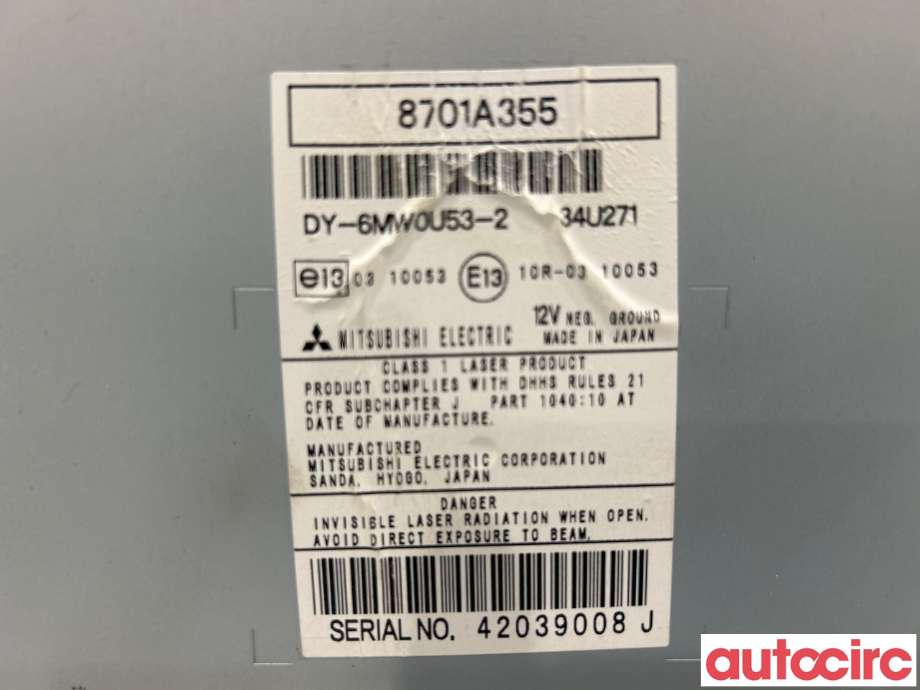 Bilstereo til Mitsubishi Pajero 2007-2016 (Type IV, Fase 1)  (MITSUBISHI|8701A355)