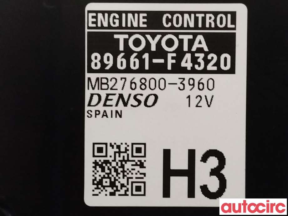Styreenhet motor til Toyota C-HR 2016-->>  (TOYOTA|89661F4320)