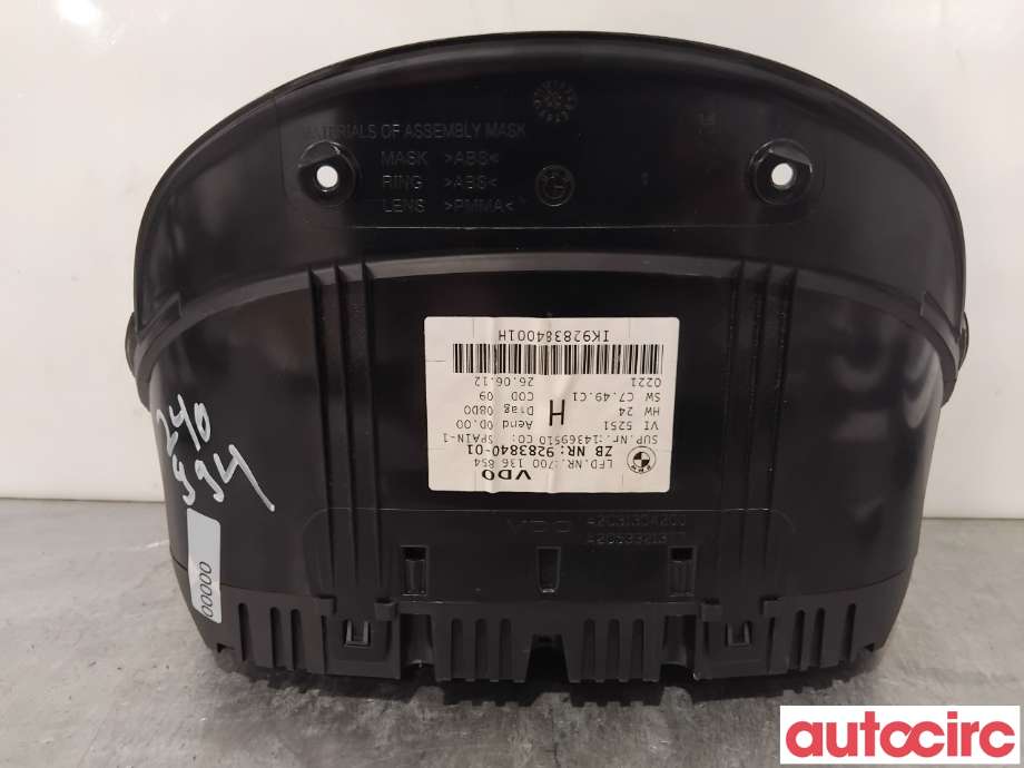 Instrumentpanel til BMW X1 2009-2015 (E84) (E84) (BMW|62109316152|A2C82644200|9283840)
