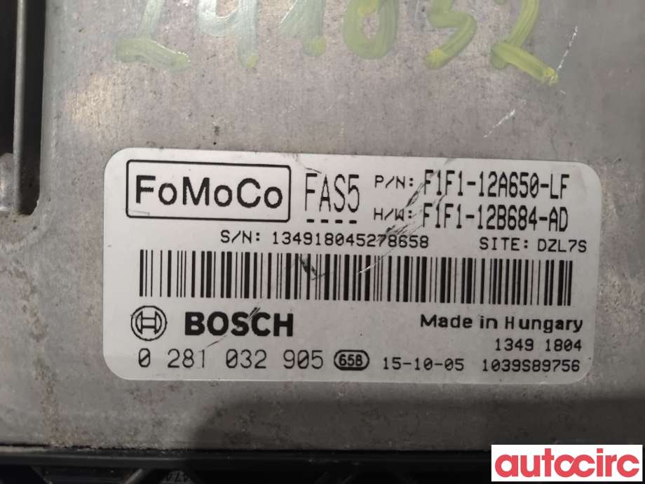 Styreenhet motor til Ford Focus 2014-2018 (Type III, Fase 2)  (FORD|1873891|0281032905|F1F1-12A650-LF)