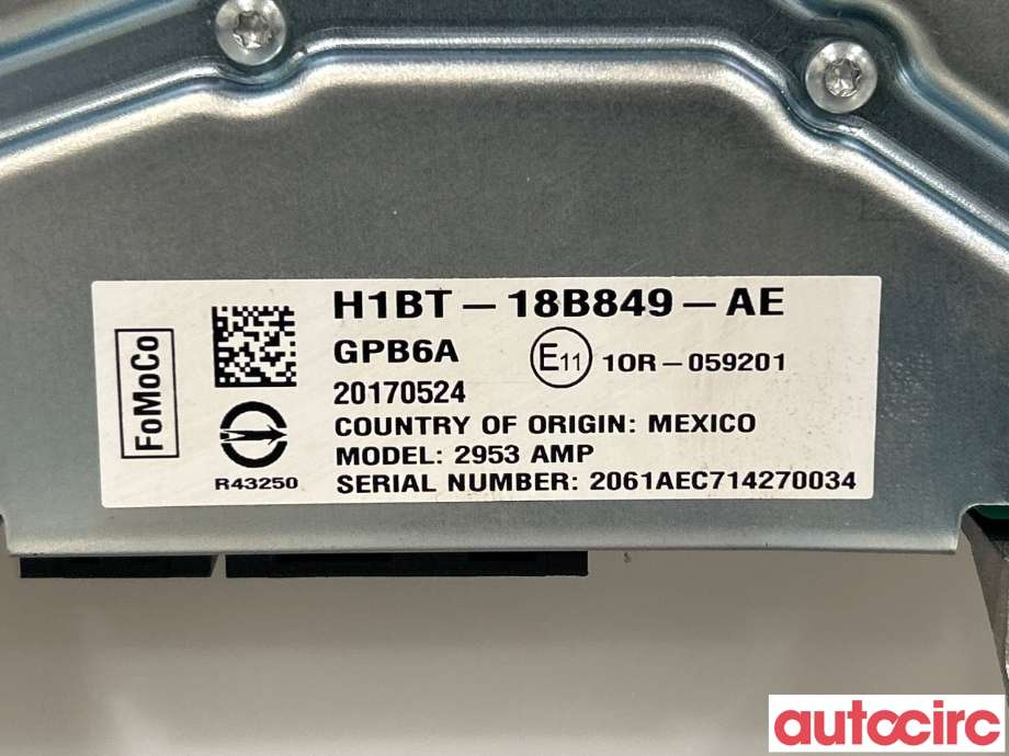 Bilstereo forsterker til Ford Fiesta 2017-->> (Type VII)  (FORD|2291189||H1BT-18B849-AE)
