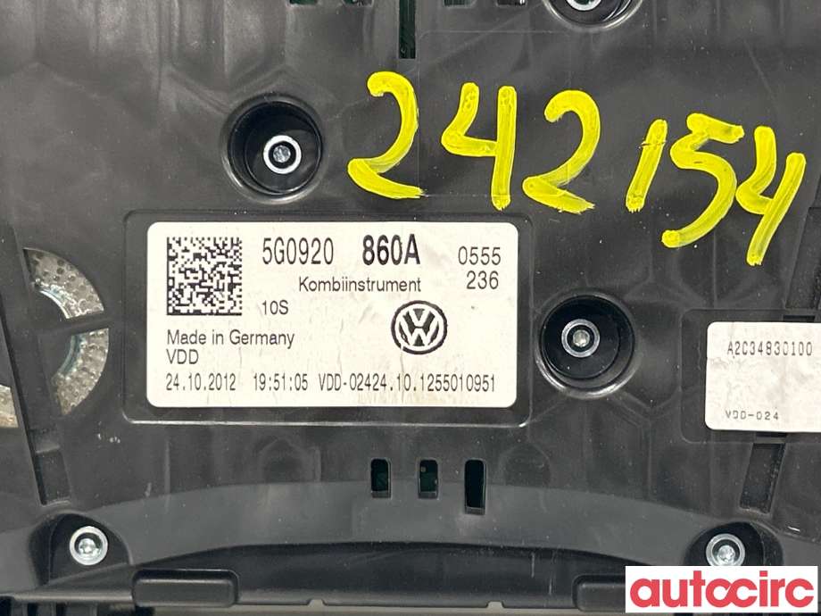 Instrumentpanel til VW Golf VII 2012-2017 (Fase 1)  (VOLKSWAGEN|5G0920870A|5G0920860A)
