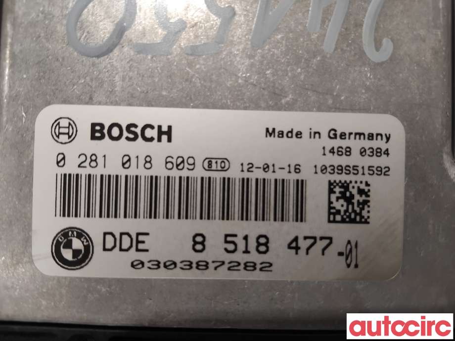 Styreenhet motor til BMW 5-Serie 2010-2017 (F10/F11) (F10/F11) (BMW|13618576333|0281018609|8518477)