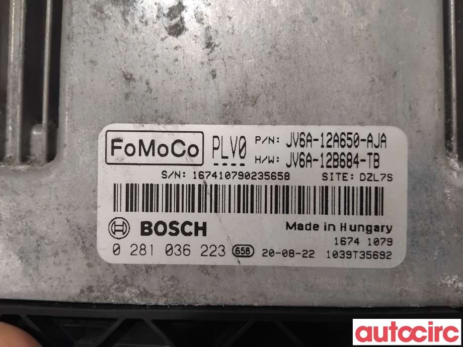 Styreenhet motor til Ford Transit Connect 2018-->> Type II, Fase 2  (FORD|2313997|0281036223|JV6A-12B684-TB)