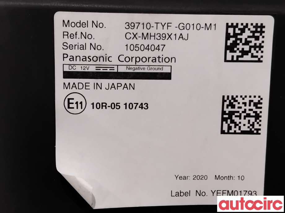 Instrumentpanel til Honda e 2020-->>  (HONDA|39710-TYF-G01||3970-TYF-G010-M1)