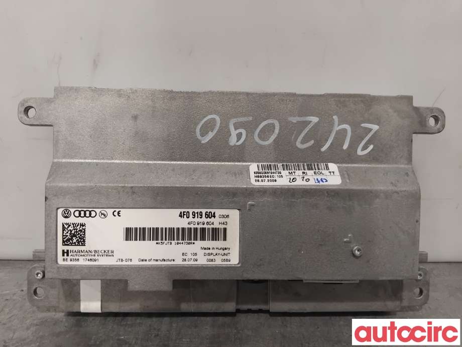 Instrument kjørecomputer til Audi Q7 2006-2010 (Type I, Fase 1)  (AUDI|8R0919604A|BE9356|4F0919604)