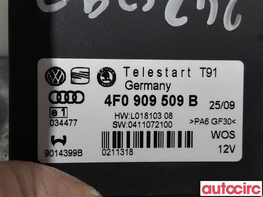 Styreenhet diverse til Audi Q7 2006-2010 (Type I, Fase 1)  (AUDI|4F0909509B|9014399B|7N0963513B)