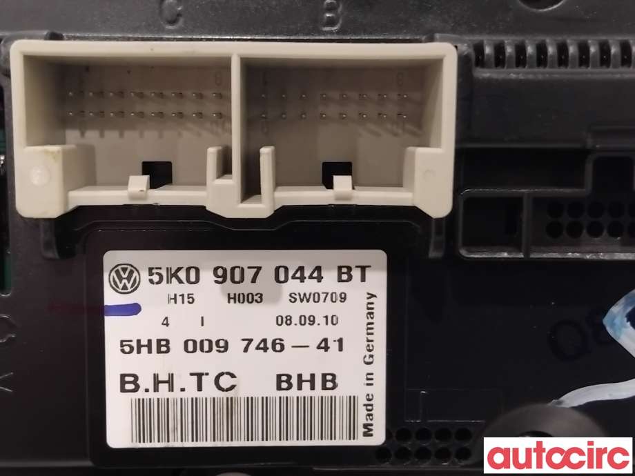 Varmeapparat betjening til VW Golf VI 2008-2012  (VOLKSWAGEN|5K0907044BT|5HB009746-41|5K0907044HB)