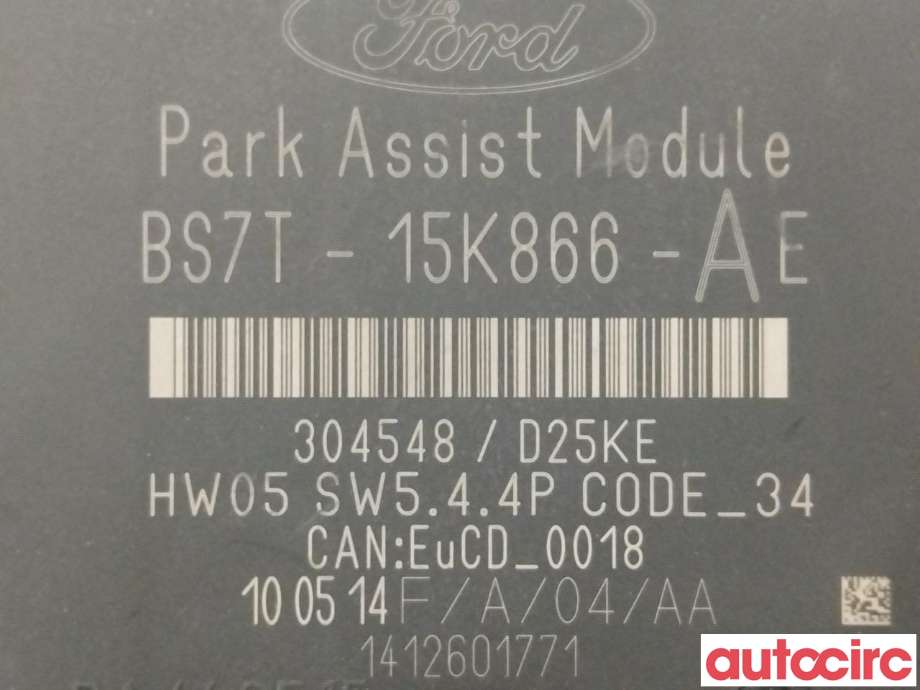 Styreenhet parkering til Ford S-Max 2010-2015 (Type I, Fase 2)  (FORD|1771637|BS7T-15K866-AE)