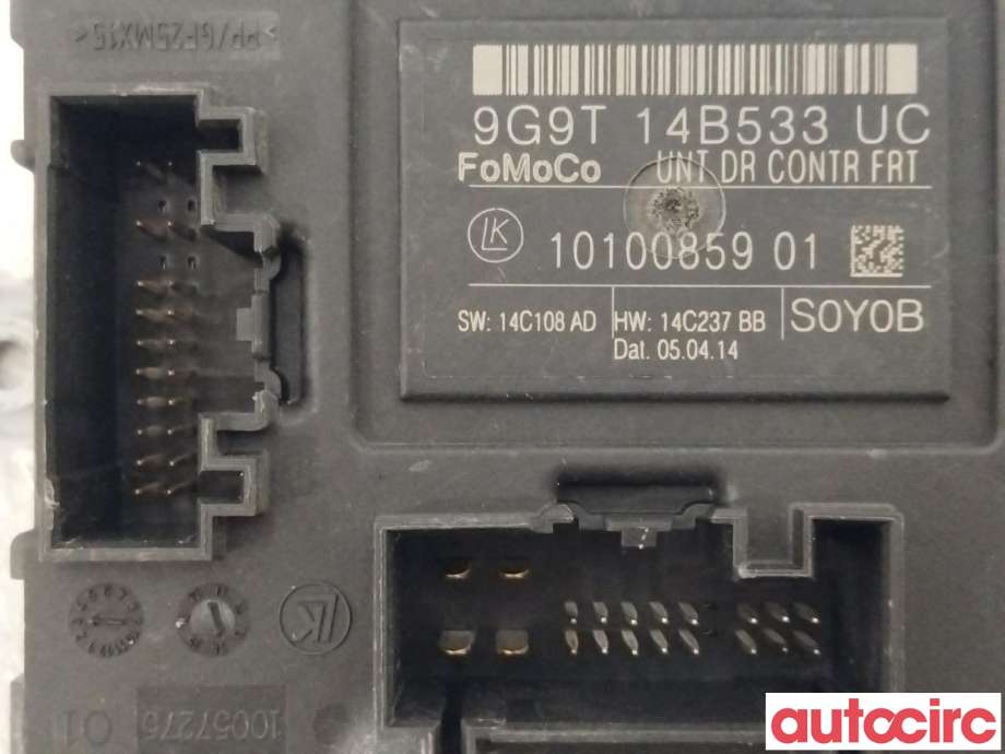 Styreenhet dør venstre foran til Ford S-Max 2010-2015 (Type I, Fase 2) (FORD|1812364|1010085901|9G9T14B533UC)