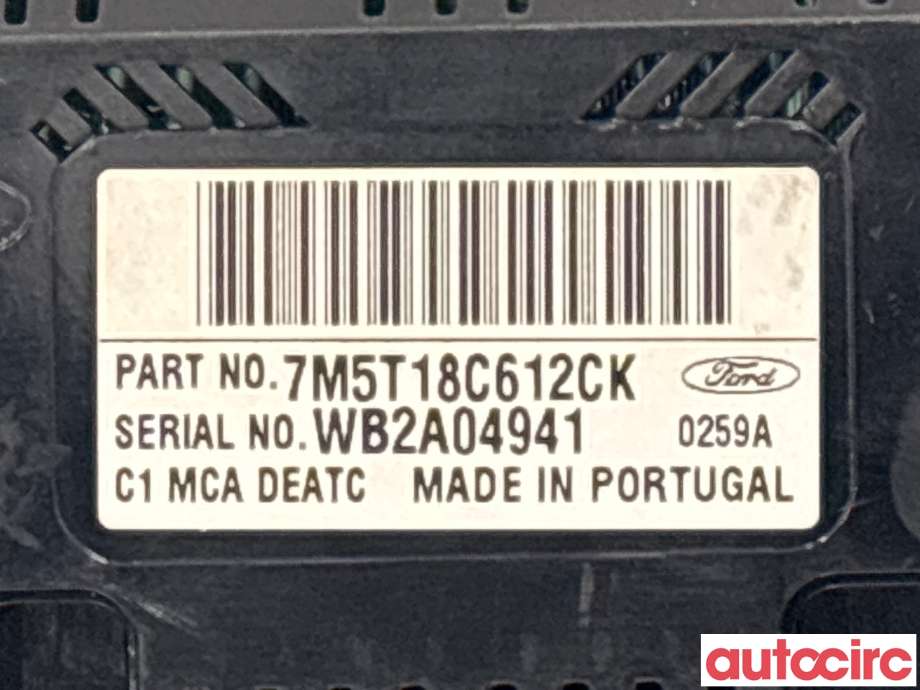Varmeapparat betjening til Ford Focus 2008-2010 (Type II, Fase 2)  (FORD|1701140|7M5T18C612CK)