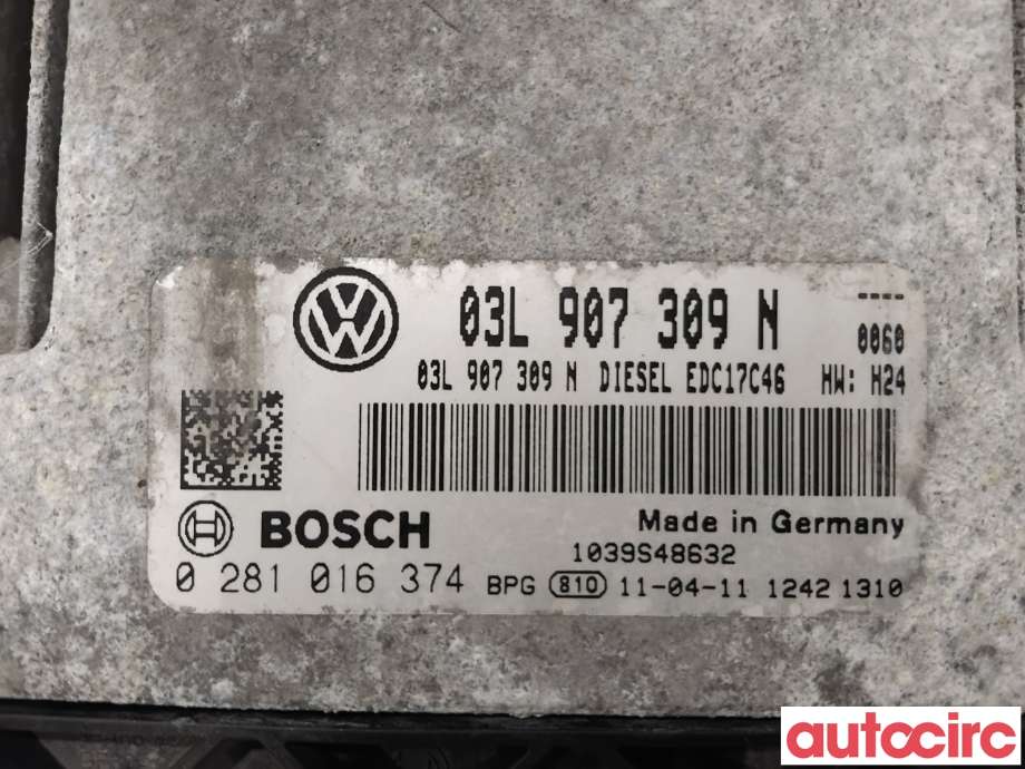 Styreenhet motor til VW Passat 2011-2015 (B7) (B7) (VOLKSWAGEN|03L906018BE|0281016374|03L907309N)