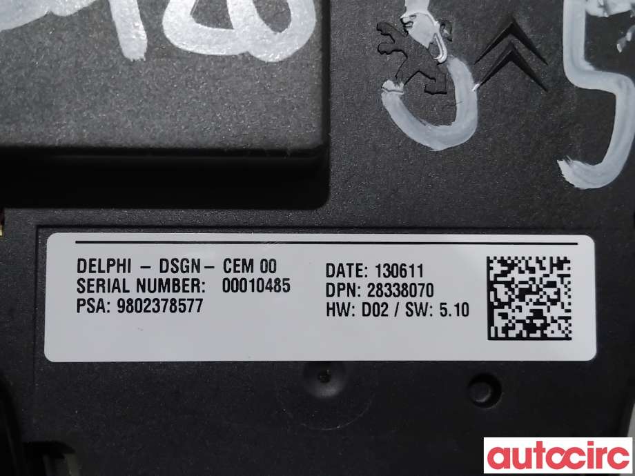 Bryter diverse til Peugeot 508 2011-2014 (Type I, Fase 1)  (PEUGEOT|98023785ZD||9802378577)