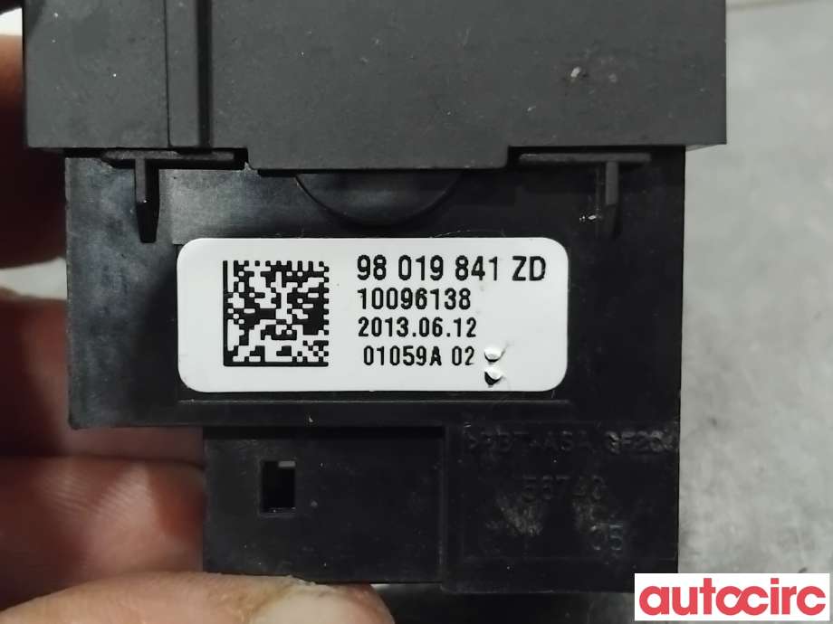Bryter setevarme til Peugeot 508 2011-2014 (Type I, Fase 1)  (PEUGEOT|98019841ZD|)