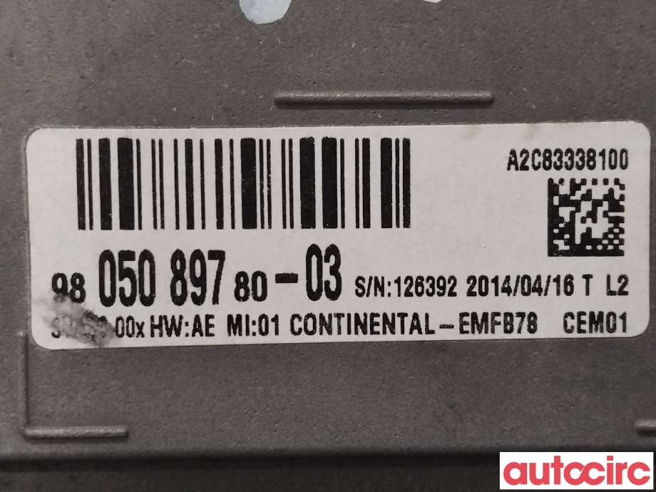 Multimedia display (MCU - Media Controller Unit) til Citroën C4, Picasso 2013-2018 (Type II)  (CITROEN|9812720580|9805089780)