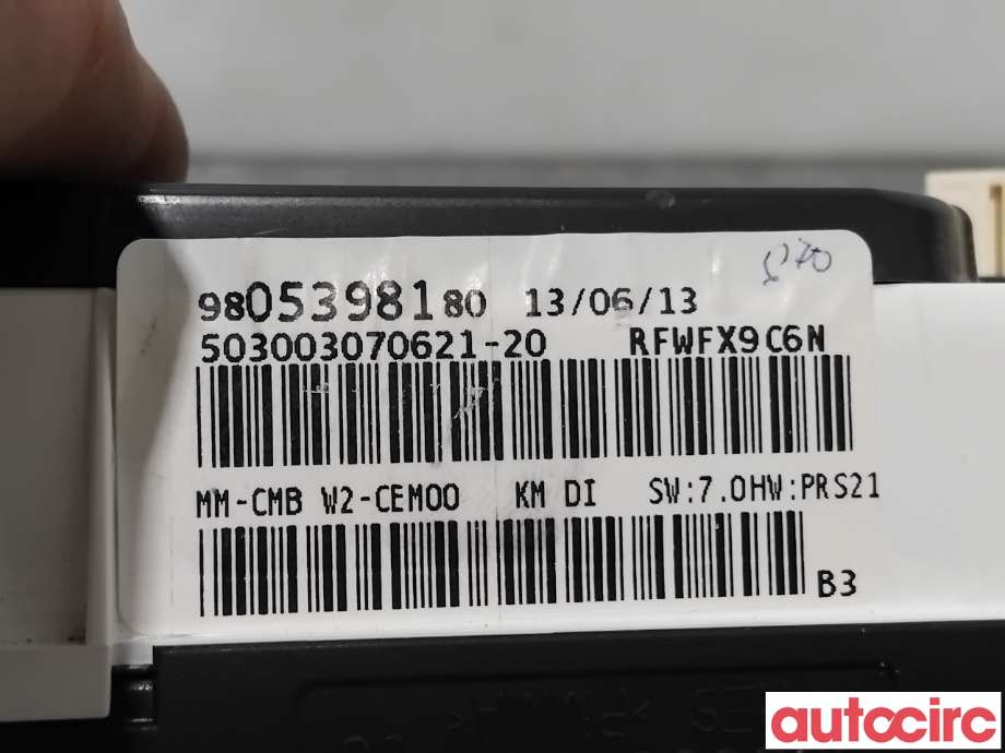 Instrumentpanel til Peugeot 508 2011-2014 (Type I, Fase 1)  (PEUGEOT|9803073280|9805398180|9824842180)
