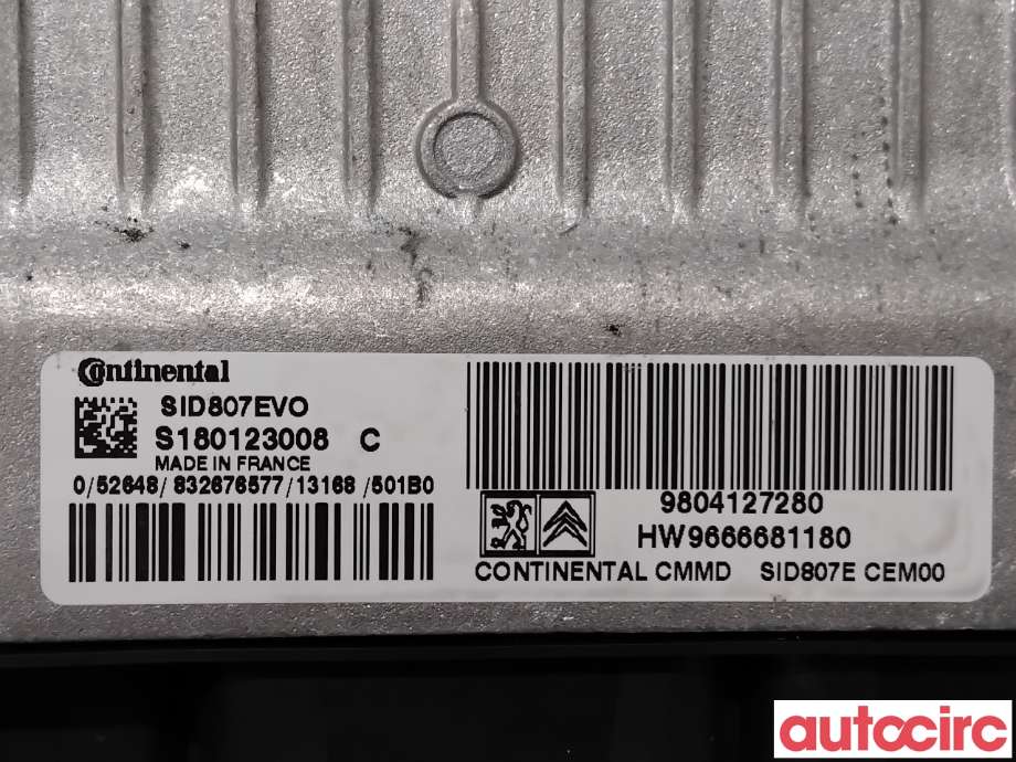 Styreenhet motor til Peugeot 508 2011-2014 (Type I, Fase 1) (PEUGEOT|1677655480|S180123008|9666681180)