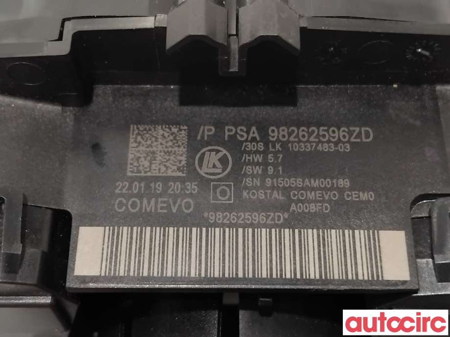 Bryter combi til Citroën Berlingo 2019-->> (Type III)  (CITROEN|98262596ZD|10337483-03|98312569ZD)