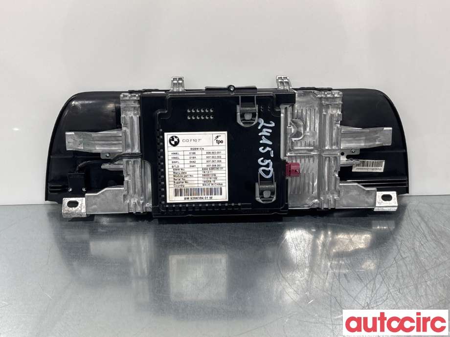 Multimedia display (MCU - Media Controller Unit) til BMW 5-Serie 2010-2017 (F10/F11) (F10/F11) (BMW|65509266384|)