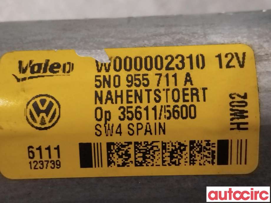 Viskermotor bakrute til VW Tiguan 2011-2016 (Type I, Fase 2)  (VOLKSWAGEN|5N0955711A)