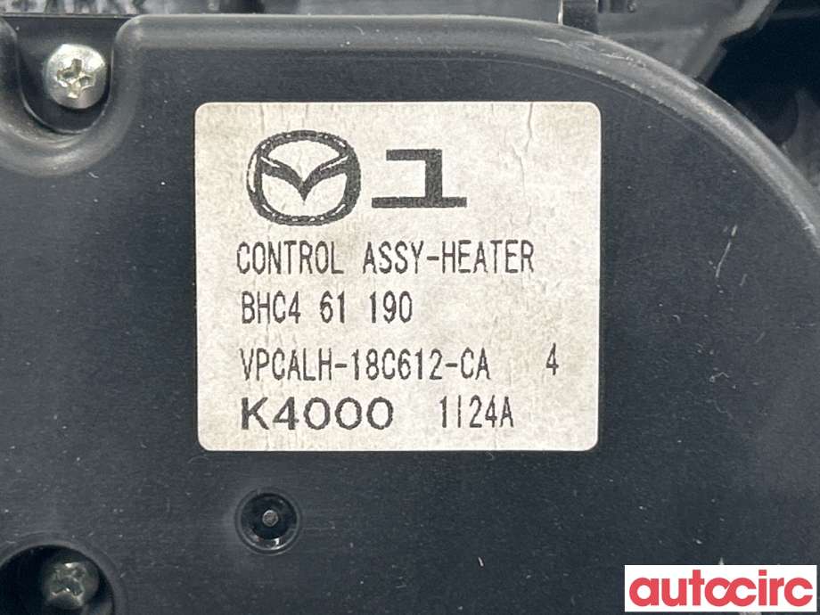 Varmeapparat betjening til Mazda 3 2009-2013 (Type II)  (MAZDA|BHC461190A|BHC461190)